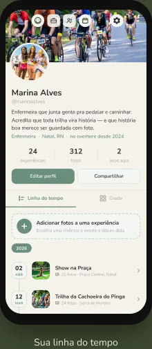 Sua linha do tempo